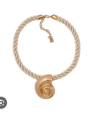Dannijo Vegas necklace shell spiral summer free people gold